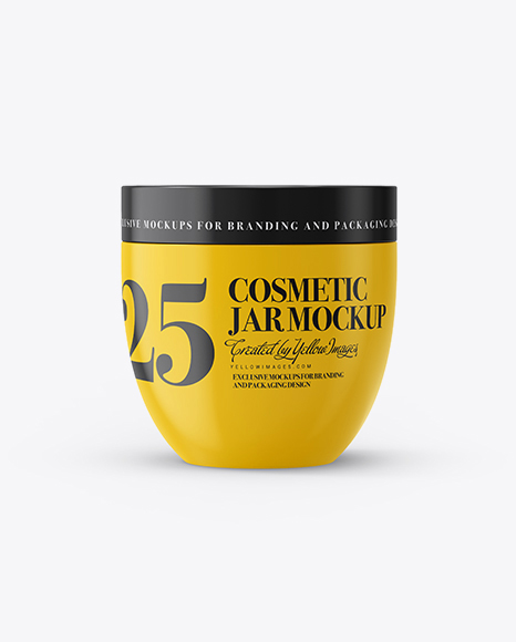 Glossy Cosmetic Jar Mockup