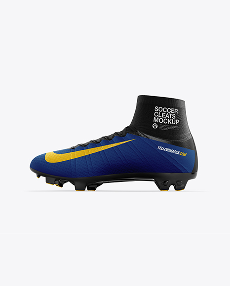 Cuffed Soccer Cleat mockup (Inside View)