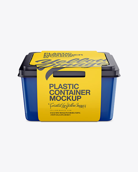 Plastic Container With Paper Label