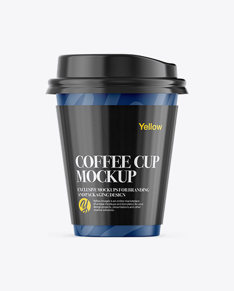 Coffee Cup With Sleeve Mockup - Front View