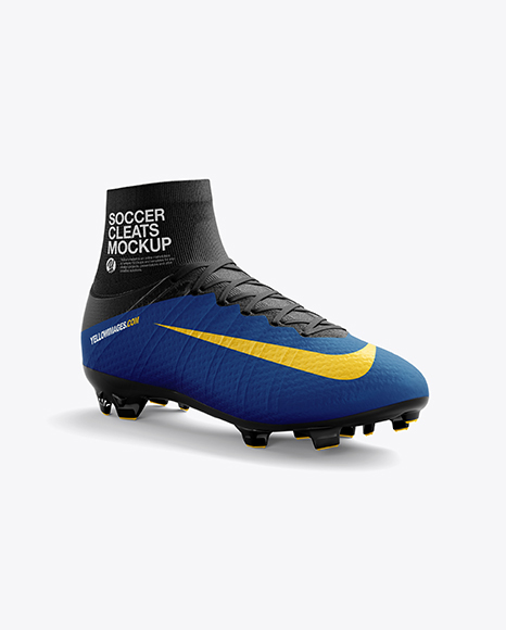 Cuffed Soccer Cleat mockup (Half Side View)
