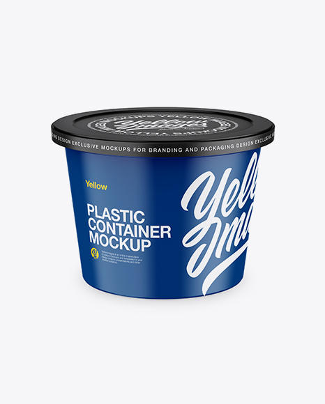 Matte Plastic Container Mockup (High-Angle Shot)