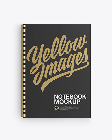 Notebook With Ring Binger Mockup - Top View