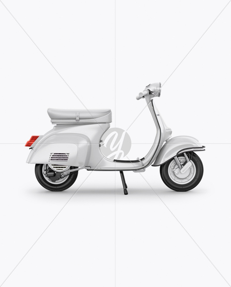 Vespa Scooter Mockup - Right Side View