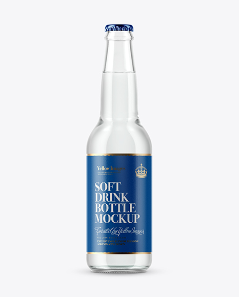 Clear Glass Bottle With Tonic Mockup