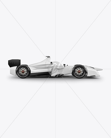 Formula E Racing Car 2016 Mockup - Side View
