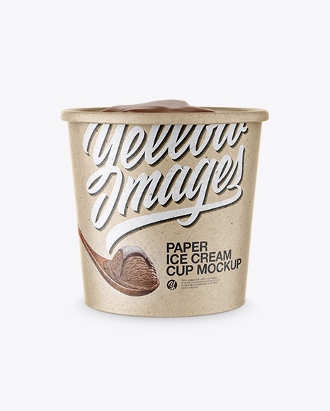 Kraft Paper Ice Cream Cup Mockup