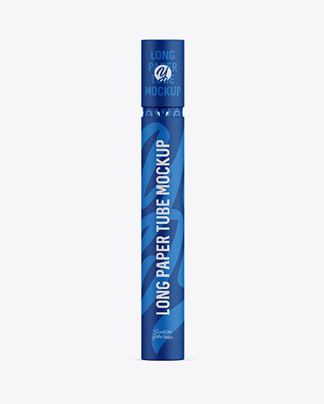 Long Paper Tube Mockup – Front View