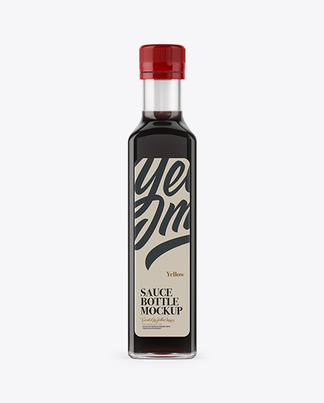 Glass Bottle 250ml w/ Wild Elderflower Vinegar Mockup
