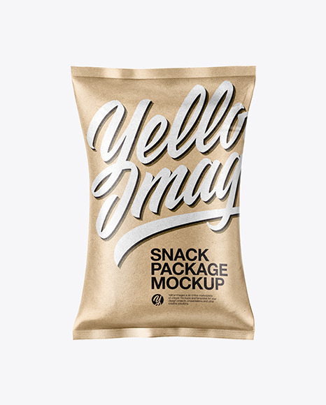Kraft Paper Snack Package Mockup