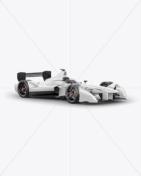 Formula E Racing Car 2016 Mockup - Half Side View