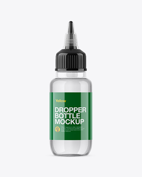 50ml Clear Dropper Bottle Mockup