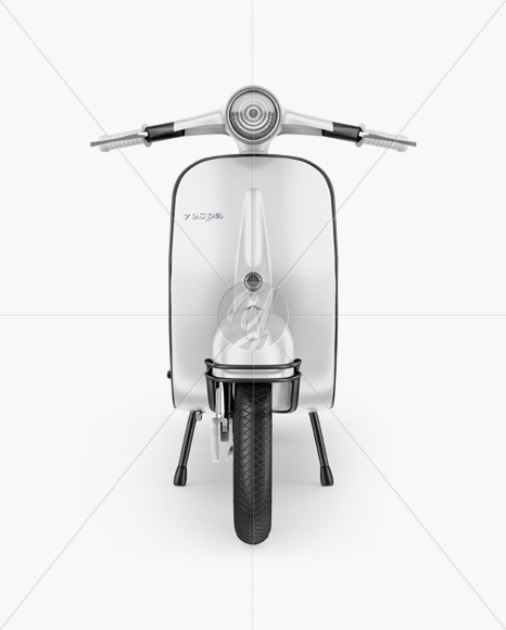 Vespa Scooter Mockup - Front View