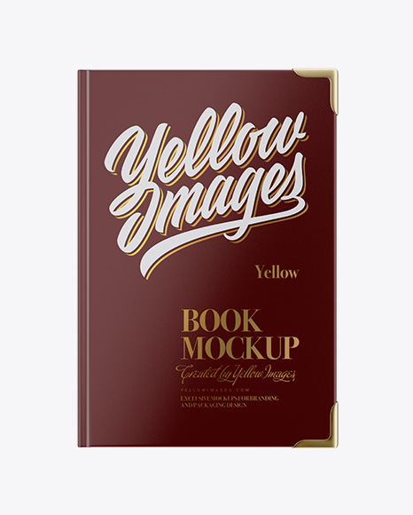 Book W/ Matte Cover Mockup - Top View
