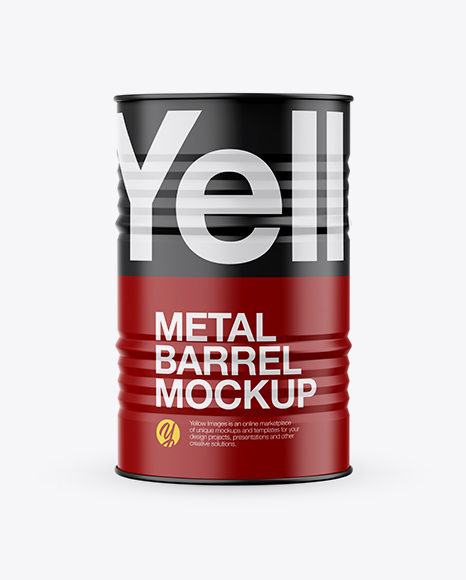 Matte Metal Barrel Mockup
