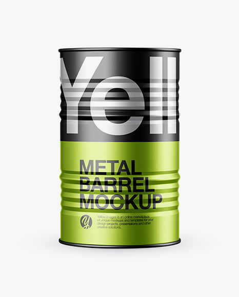 Metal Barrel Mockup