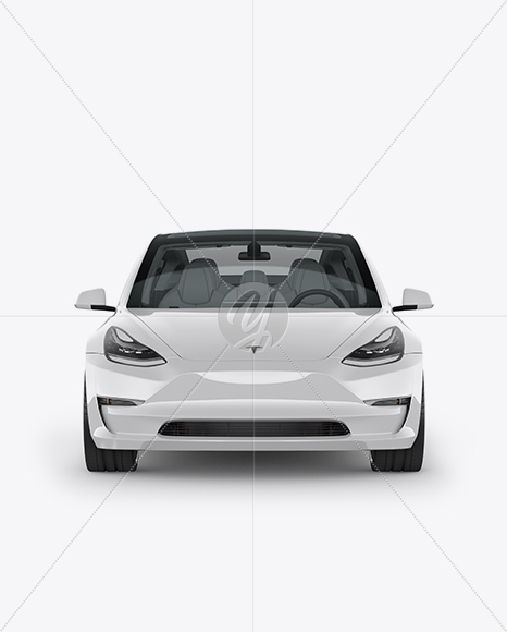 Tesla Model 3 Mockup - Front View