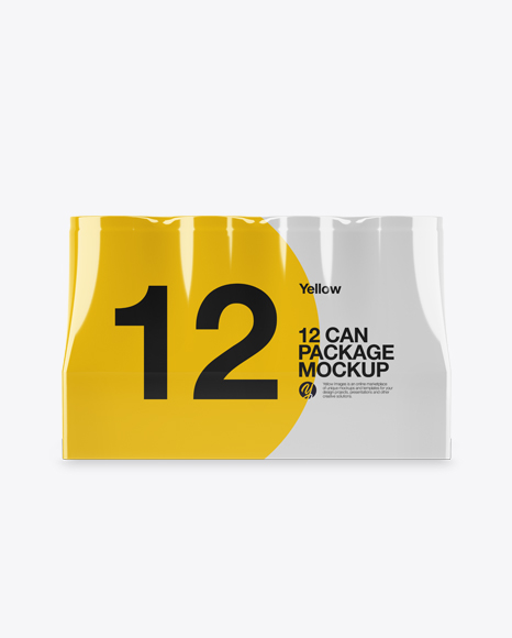 12 Can Pack Mockup - Front View