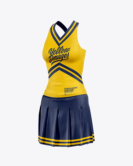Cheerleader Costume Mockup - Half Side View