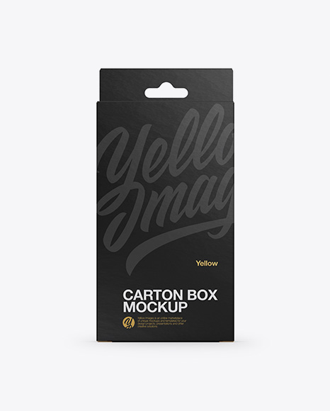 Carton Box Mockup - Front View