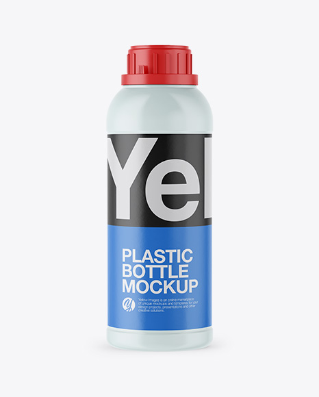 1L Plastic Bottle Mockup - Front View