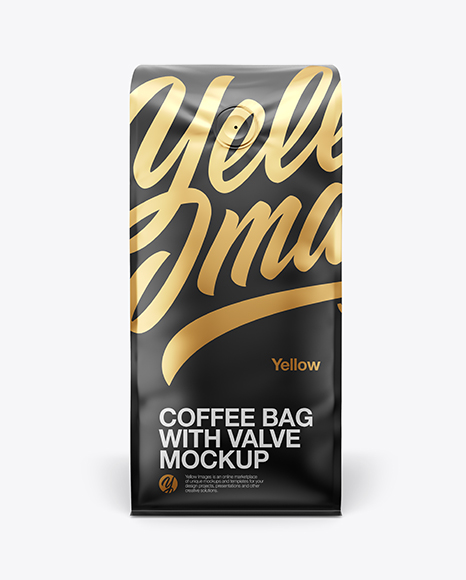 16oz Matte Coffee Bag Mockup - Front & Bottom Views