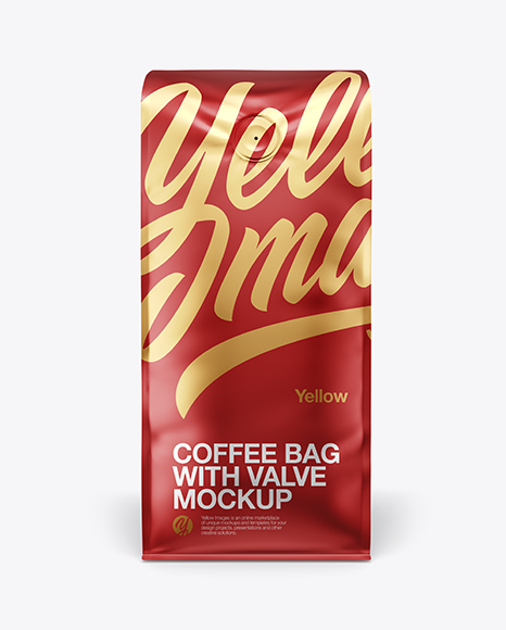16oz Matte Metallic Coffee Bag Mockup - Front & Bottom Views