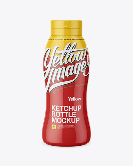 500ml Ketchup Bottle Mockup