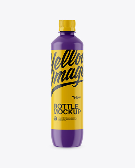 500ml Matte PET Bottle Mockup