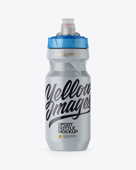 610 ml Plastic Sport Bottle with Transparent Cap Mockup