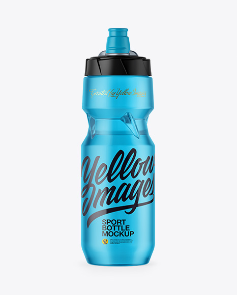 710ml Transparent Sport Bottle with Plastic Cap Mockup
