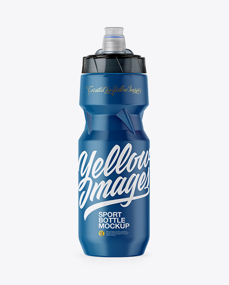 710ml Plastic Sport Bottle with Transparent Cap Mockup