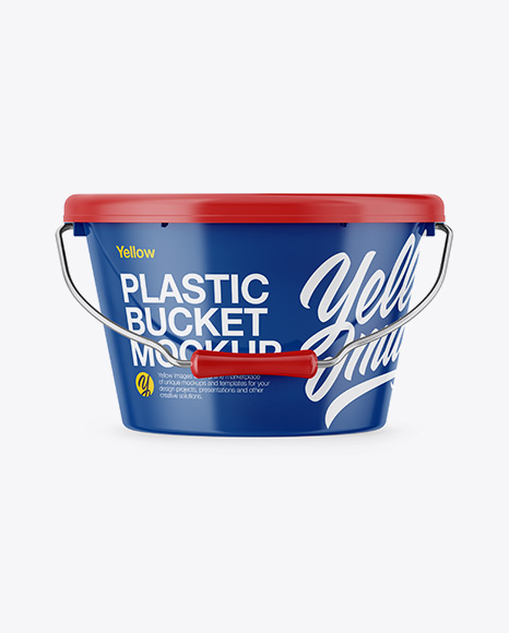 Plastic Bucket Mockup - Front View