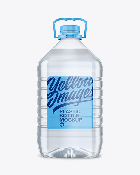 5L Clear PET Water Bottle Mockup