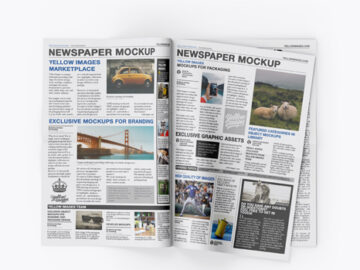 Newspaper Mockup - Top View