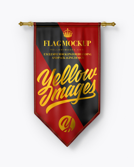 Vertical Flag Mockup - Front View