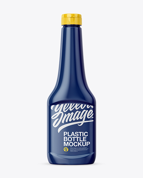 Glossy Sauce Bottle Mockup