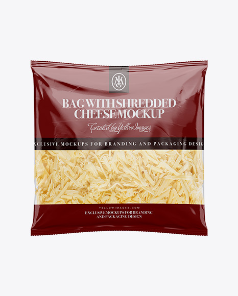 Plastic Bag W/ Shredded Cheese Mockup