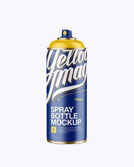 Matte Spray Can Without Cap Mockup - Front View
