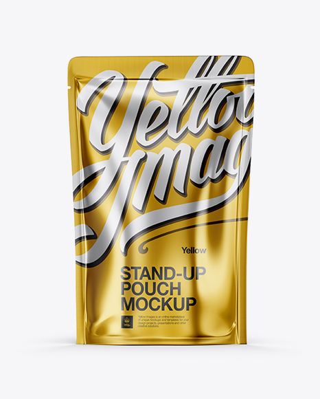 Metallic Stand Up Pouch Mockup