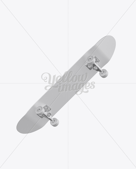 Skateboard Mockup - Back Half Side View