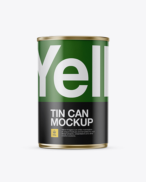 Tin Can Mockup - Front View