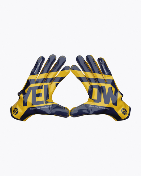American Football Gloves mockup (Touched)