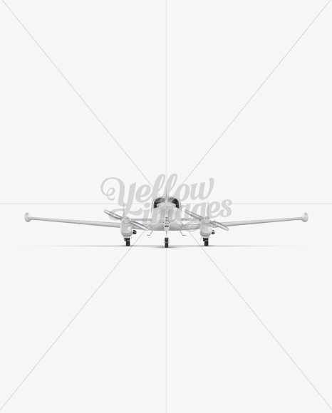 Sport Airplane Mockup - Front View
