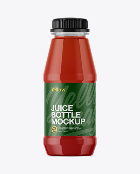 Plastic Bottle With Tomato Juice Mockup