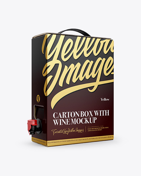 Carton Box with Wine Dispenser - Half Side View