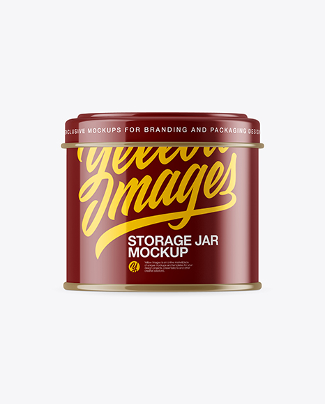 Glossy Storage Jar Mockup