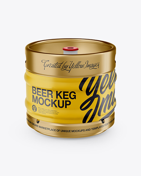 30L Matte Beer Keg Mockup - Front View