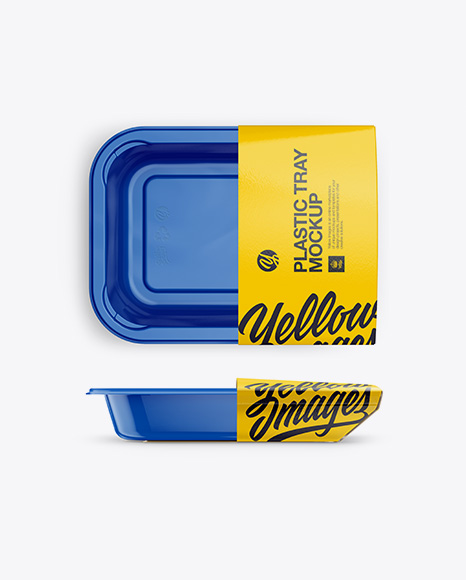 Plastic Container Mockup - Front, Top Views
