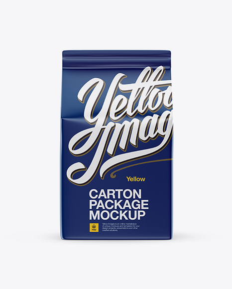 Carton Package Mockup - Front View